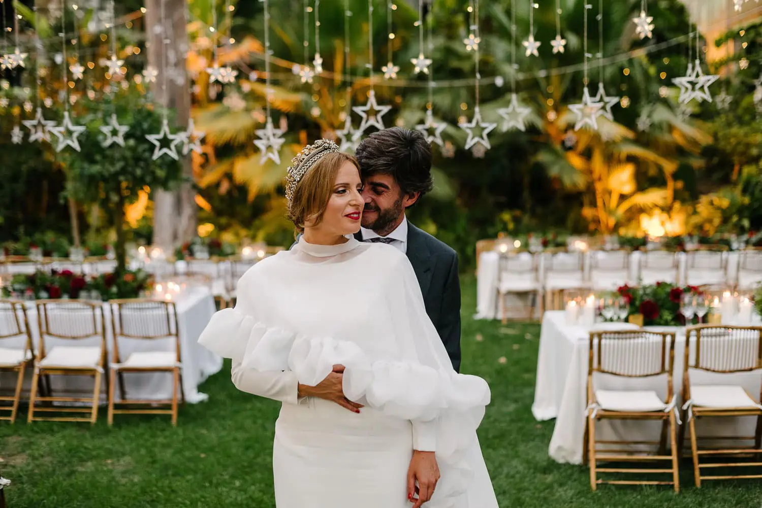 Bride and groom couple portraits at González Byass winery