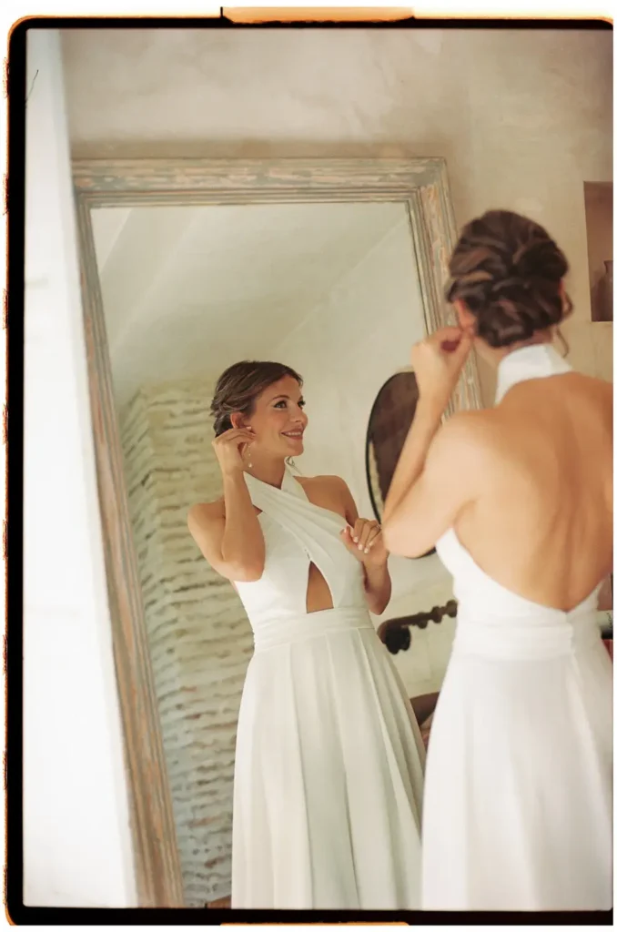 Analogue photography of an intimate wedding at Casa La Siesta, Vejer